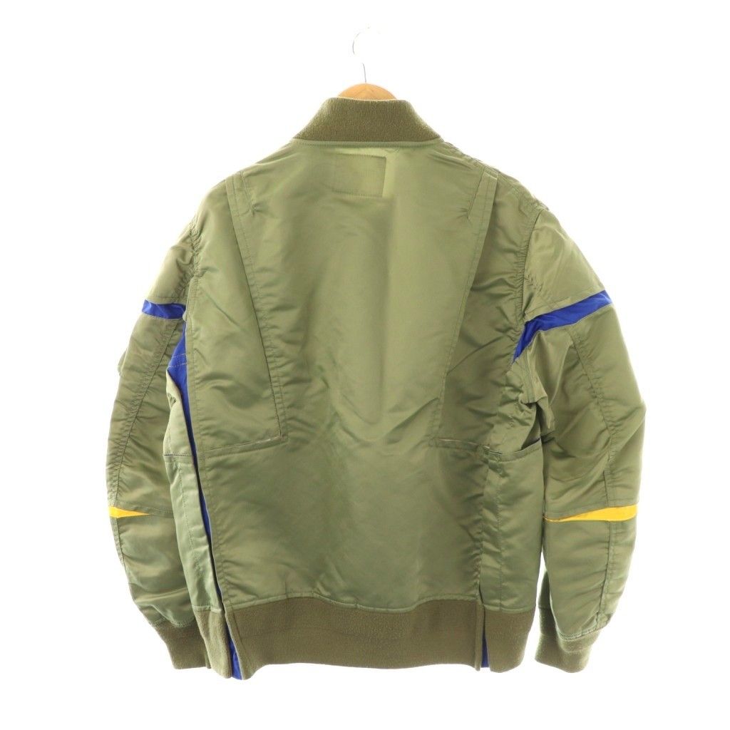 サカイ sacai Nylon Twill Blouson MA1ブルゾン 3 カーキ 21-02581M