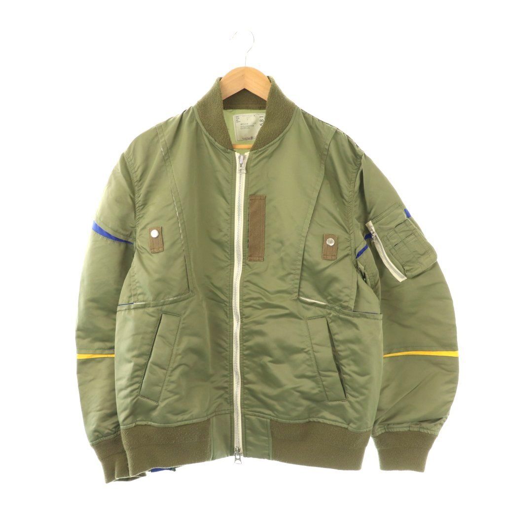 サカイ sacai Nylon Twill Blouson MA1ブルゾン 3 カーキ 21-02581M