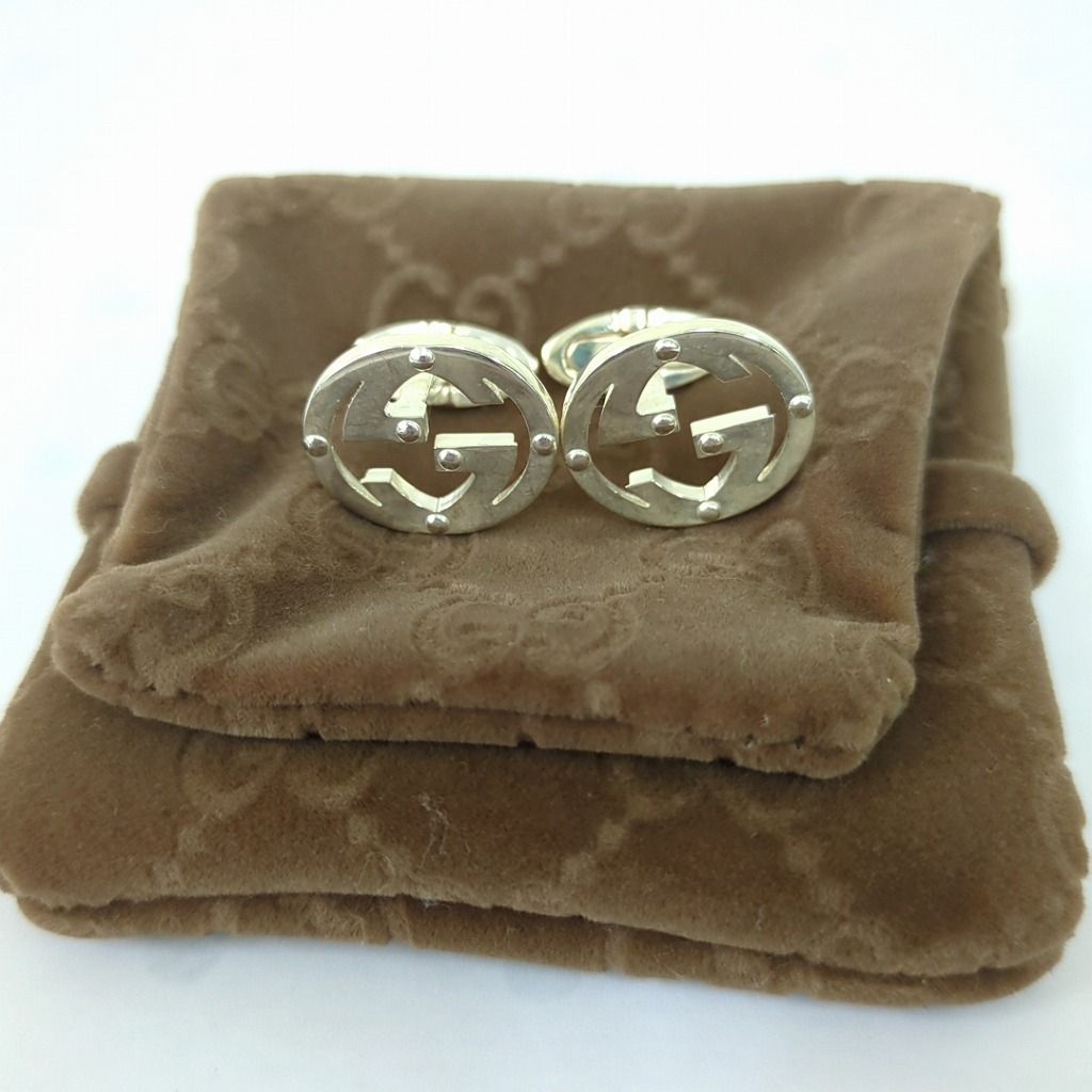 GUCCI グッチ インターロッキング カフス カフリンクス シルバー925