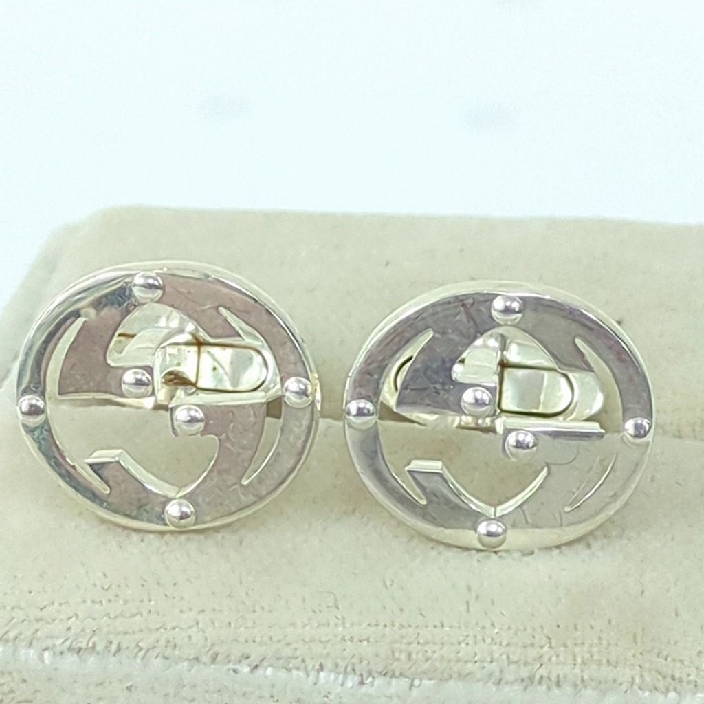 GUCCI グッチ インターロッキング カフス カフリンクス シルバー925
