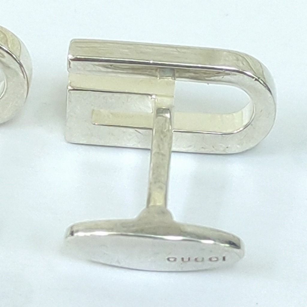 グッチ カフス シルバー カフリンクス Gモチーフ ロゴ SV925