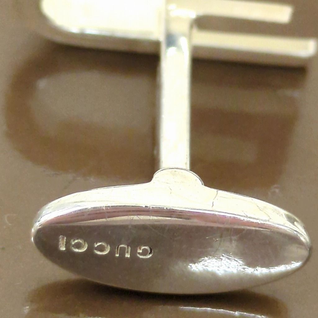 グッチ カフス シルバー カフリンクス Gモチーフ ロゴ SV925