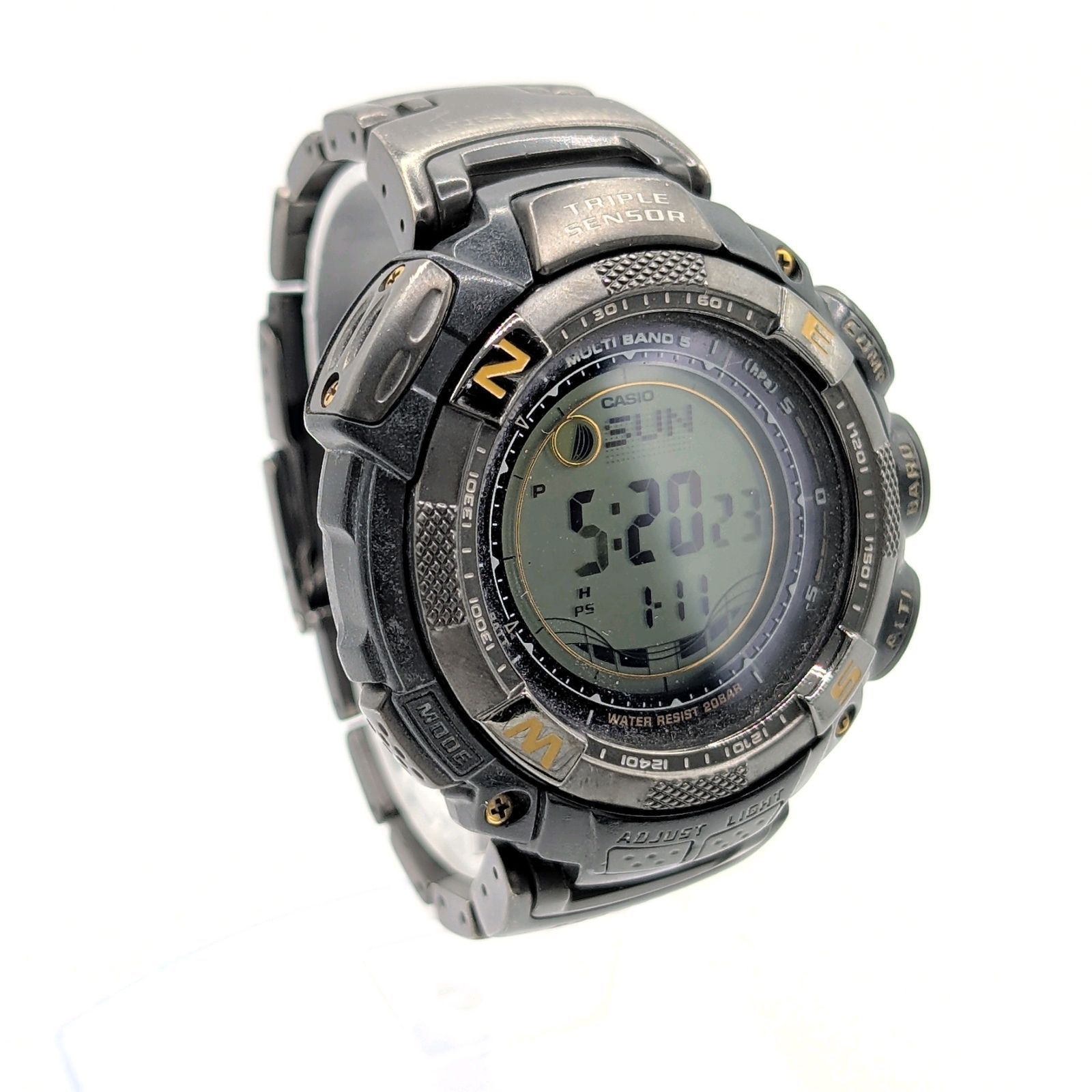 CASIO PROTREK PRW-1500YTJ Watch QZ Men's Black Digital Round Y2K
