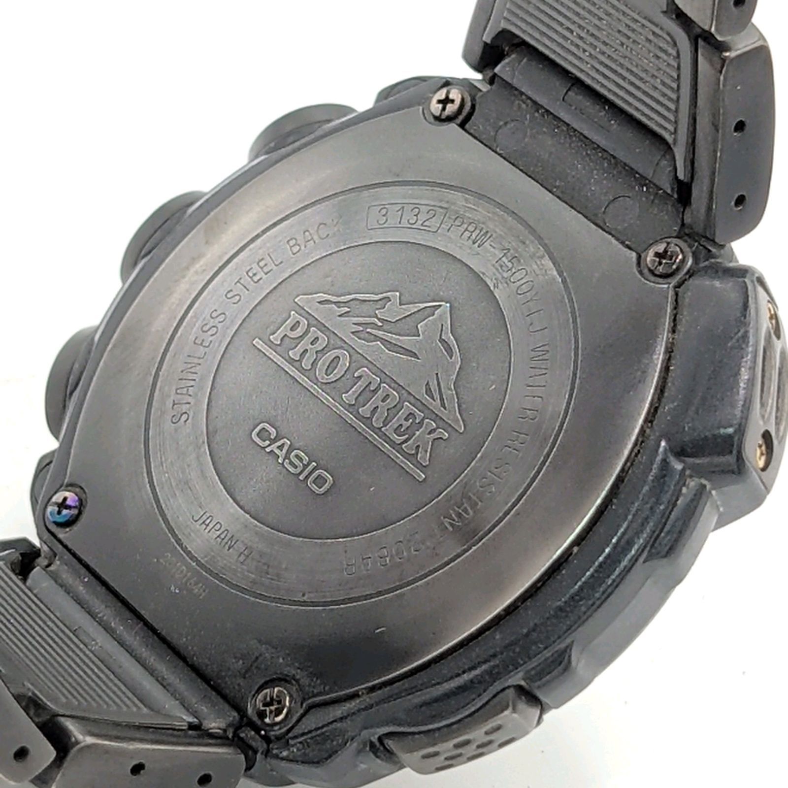 CASIO PROTREK PRW-1500YTJ Watch QZ Men's Black Digital Round Y2K