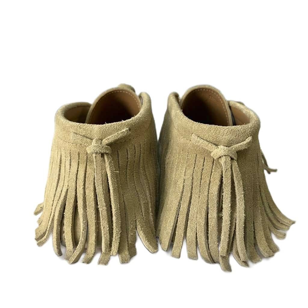 ロエベ LOEWE フリンジモカシン モカシン スエード 38 ベージュ - メルカリ