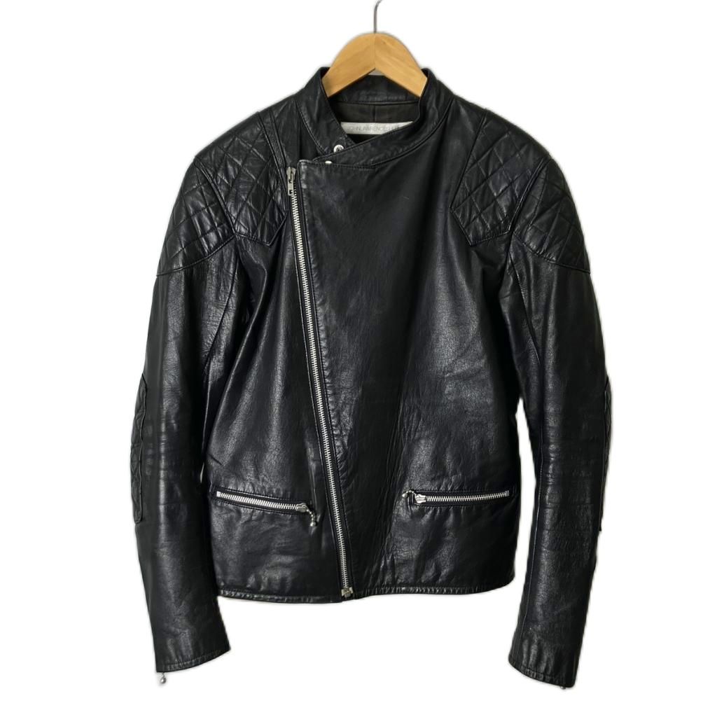 ジョンローレンスサリバン JOHN カウハイドライダースジャケット ジャケット 38 ブラック
