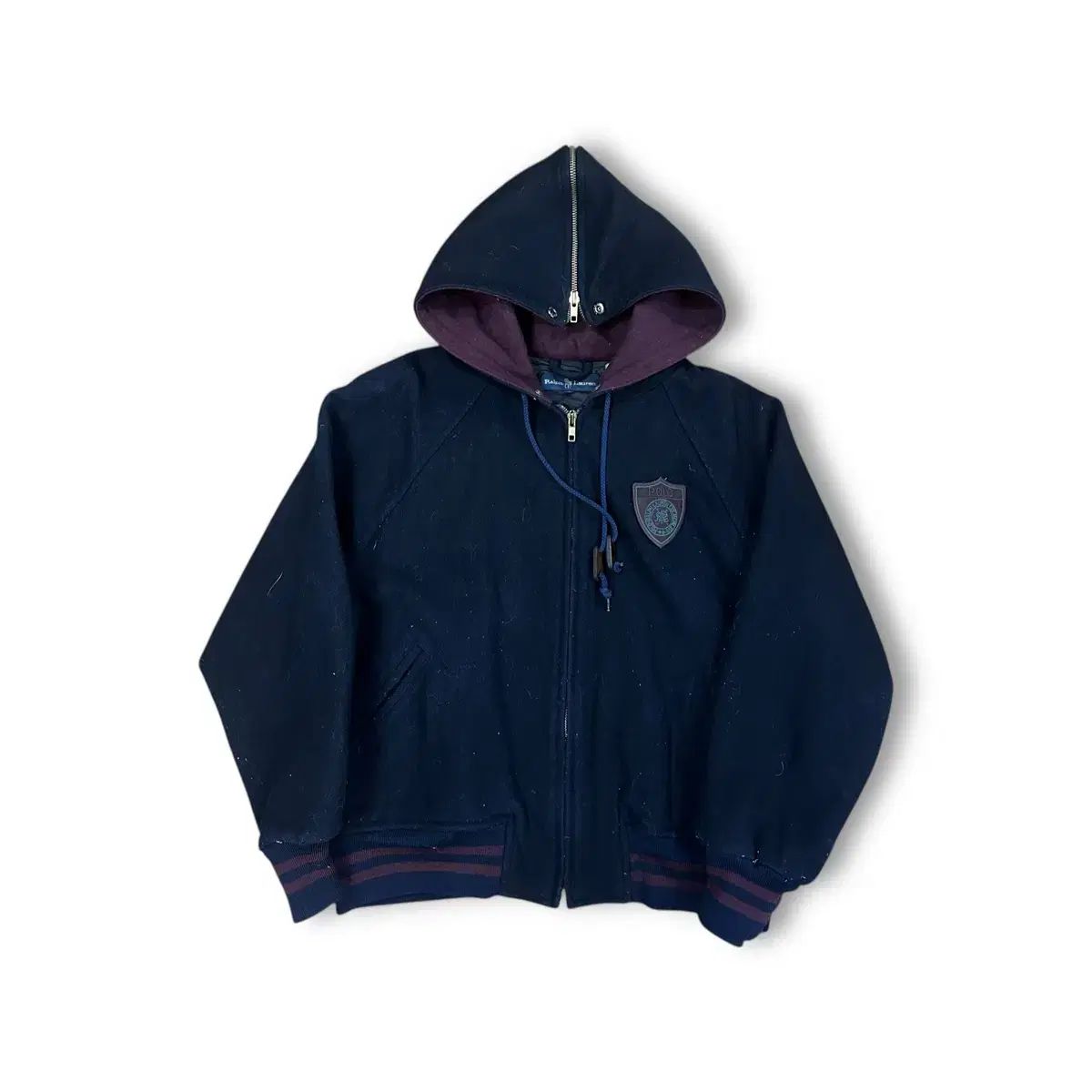 ポロラルフローレン フード ブルゾン ジャケット ネイビー - メルカリ