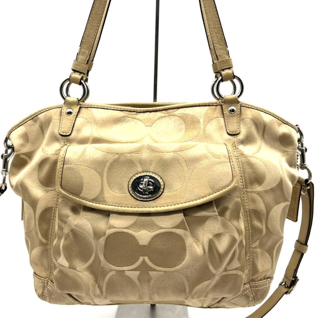 コーチ COACH ショルダーバッグ 2way ターンロック シグネチャー 