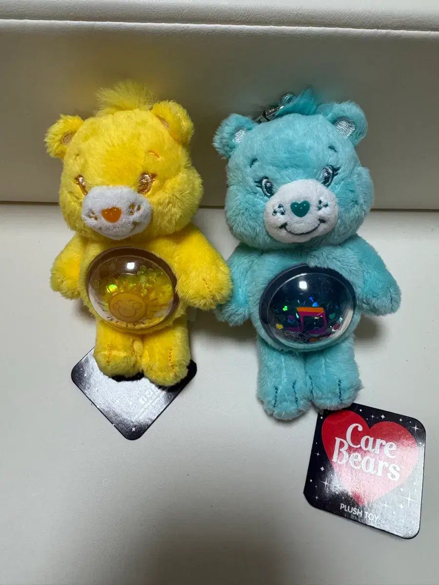 ケアベア グリッター マスコット ぬいぐるみ キーホルダー (新品