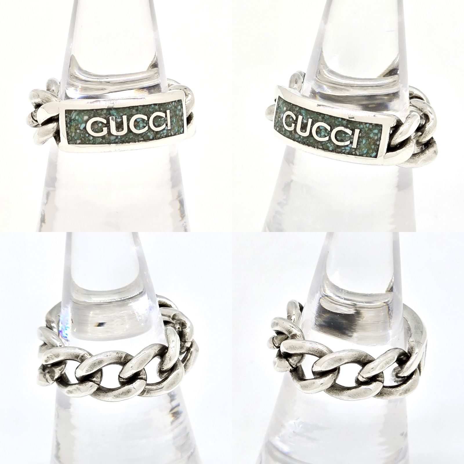 GUCCI ゴルメットチェーンリング シルバー系