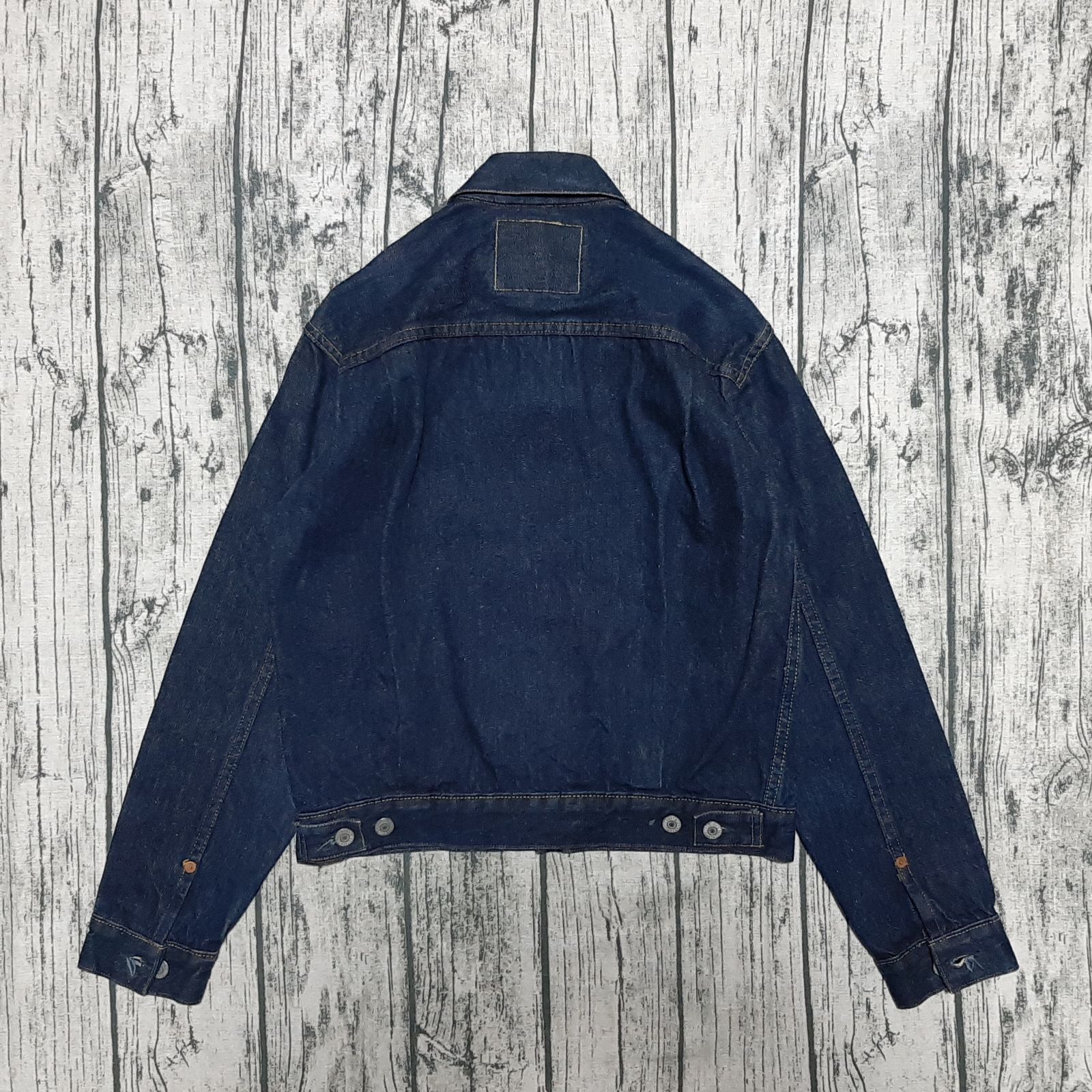 美品 濃紺 98年製 Levi's 507xx 38 革パッチ 40's Levi's 507XX デニムジャケット 極上濃紺 レザーパッチ残り 実寸