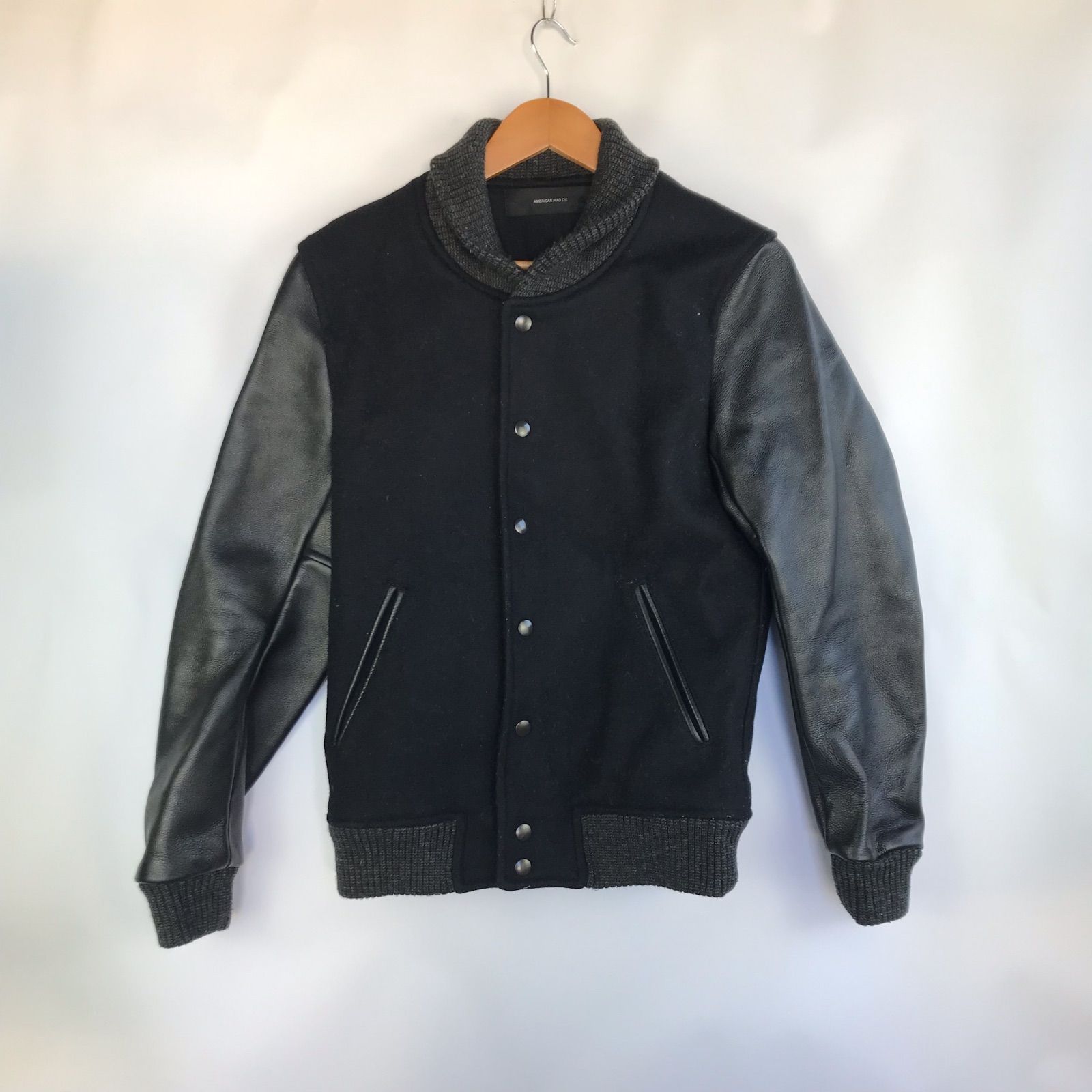 【美品】AMERICAN RAG CIE スタジャン サイズ3 牛革 AMERICAN RAG CIE スタジャン 牛革 メンズ 2 ブラック