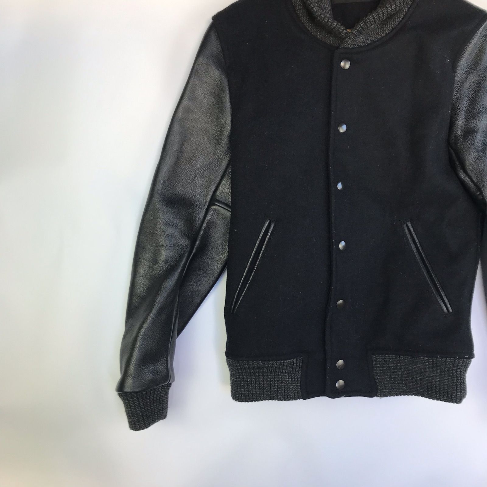 AMERICAN RAG CIE スタジャン 牛革 メンズ 2 ブラック