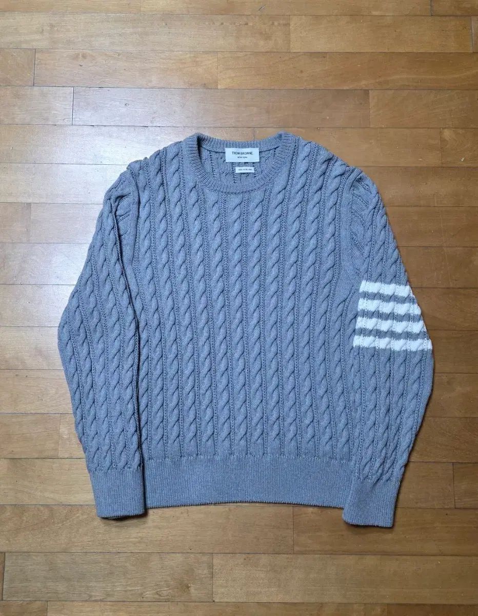 3 ほぼ トム ブラウン ケーブル ニット グレー