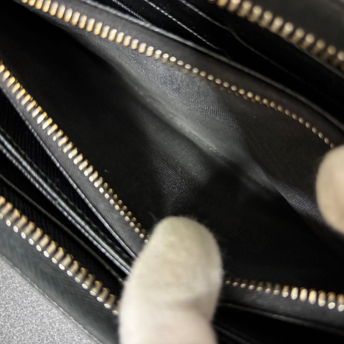s66 PRADA プラダ ネロ サフィアーノ ブラック 長 財布 ジップ
