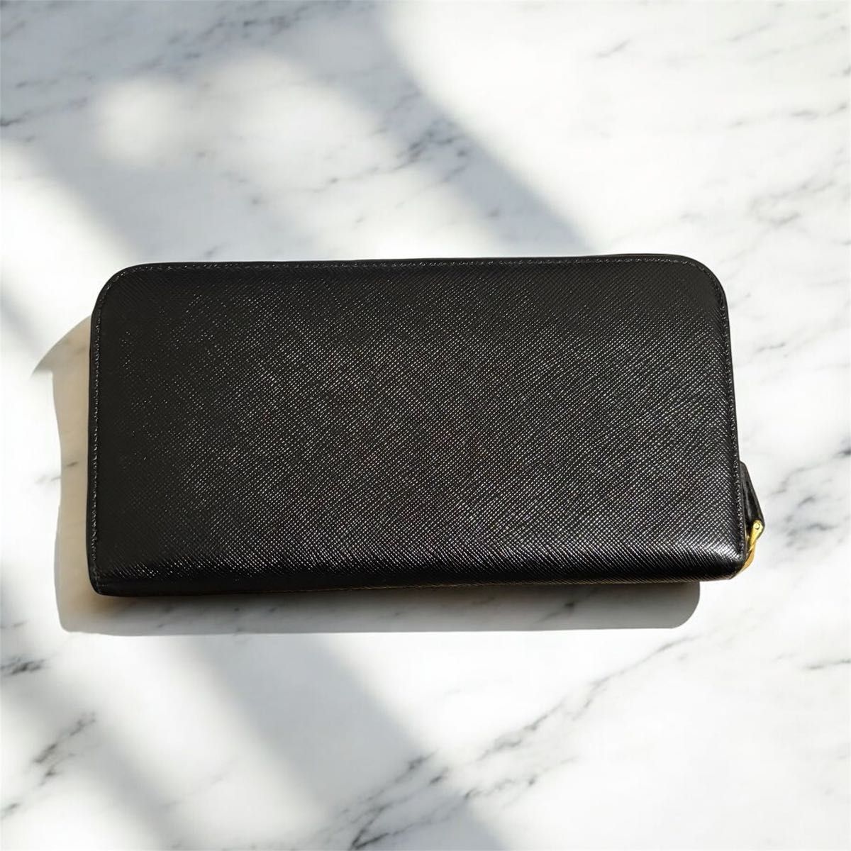 s66 PRADA プラダ ネロ サフィアーノ ブラック 長 財布 ジップ