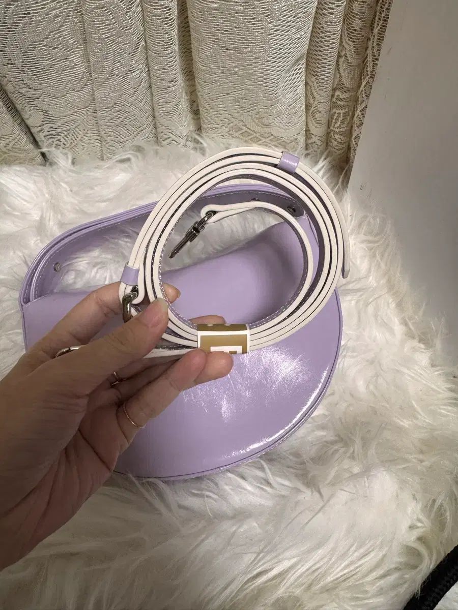  リーフレーム タンバリンバッグ ライラック ミニ ショルダーバッグ ショルダーバッグ ショルダーバッグ