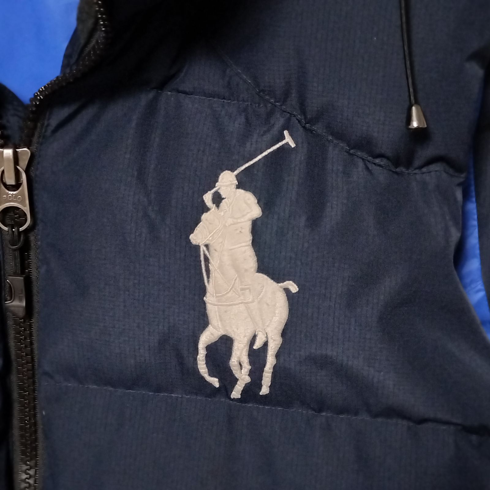 美品】POLO RALPH LAUREN 2way ビックポニー ダウンベスト Lサイズ