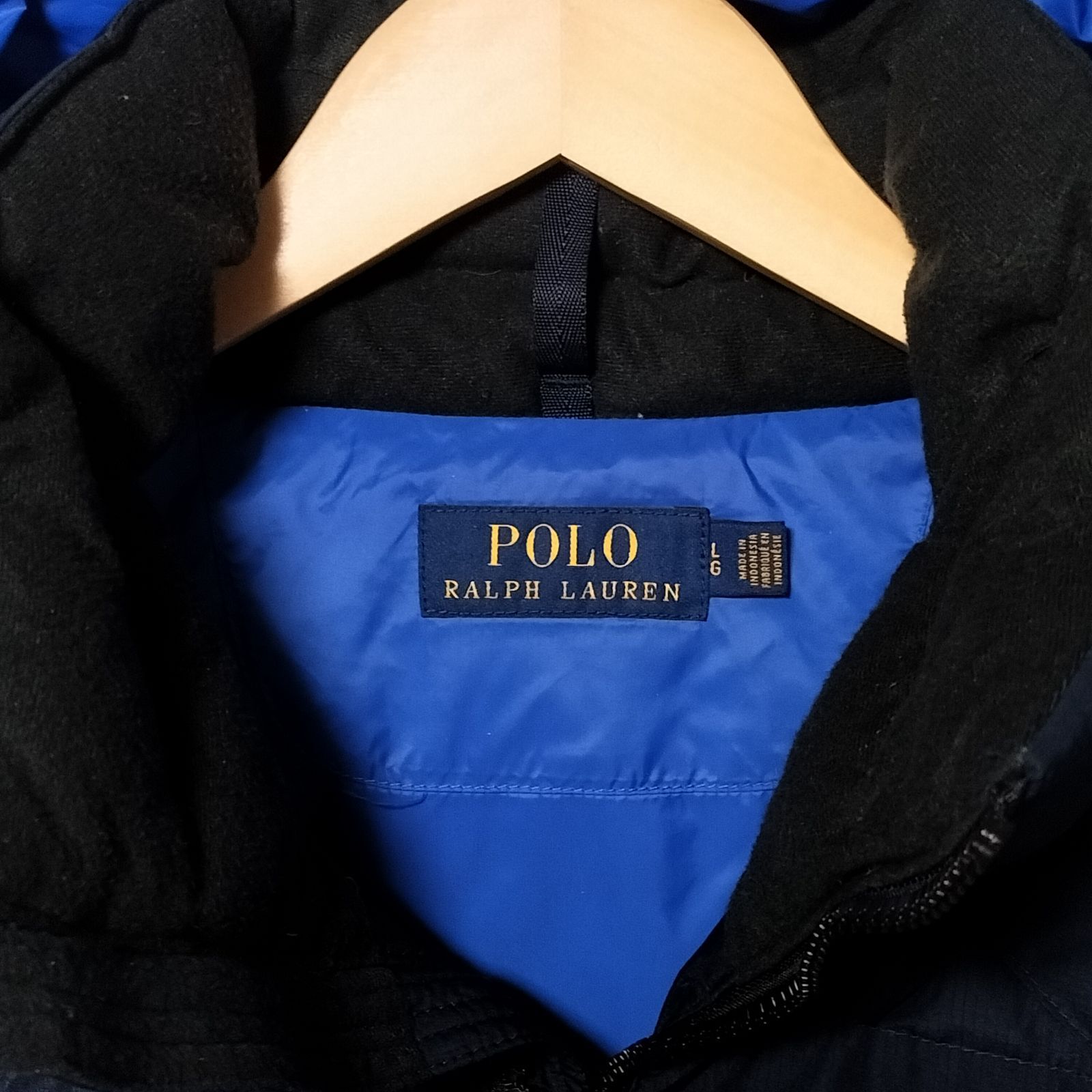美品】POLO RALPH LAUREN 2way ビックポニー ダウンベスト Lサイズ