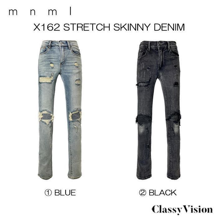 eyden着用】【MC TYSON着用】mnml X162 ストレッチスキニーデニム