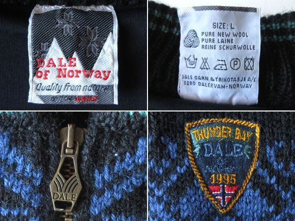 90sビンテージ DALE of Norway ダーレ WINDSTOPPER裏地付 ノルディック 