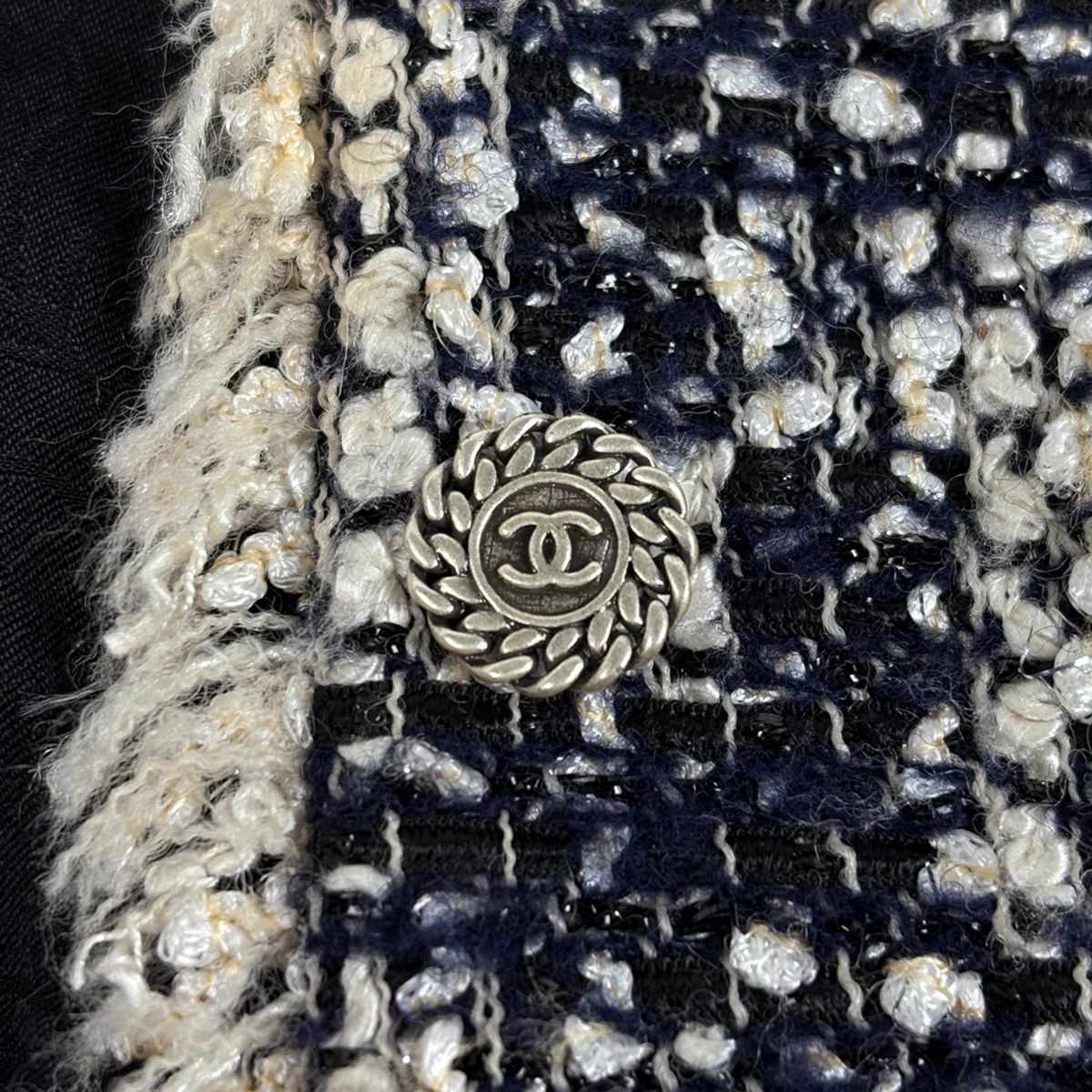 シャネル CHANEL ココマークボタン ツイード ジャケット ショート 05A