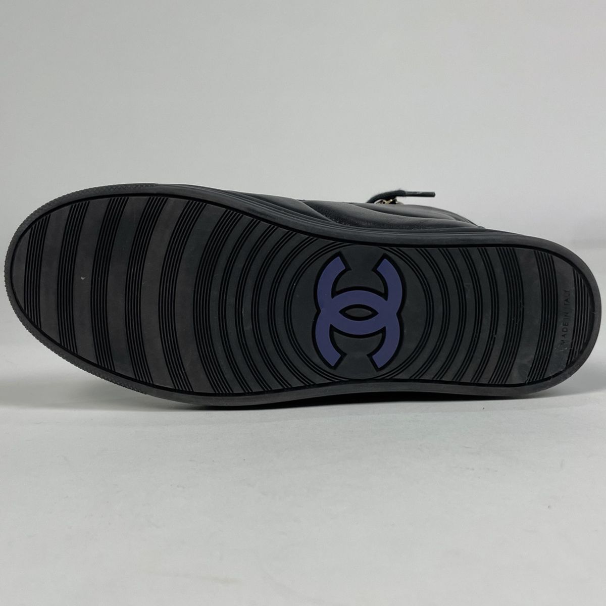 シャネル CHANEL ココマーク スニーカー ハイカット ダブルジップ 