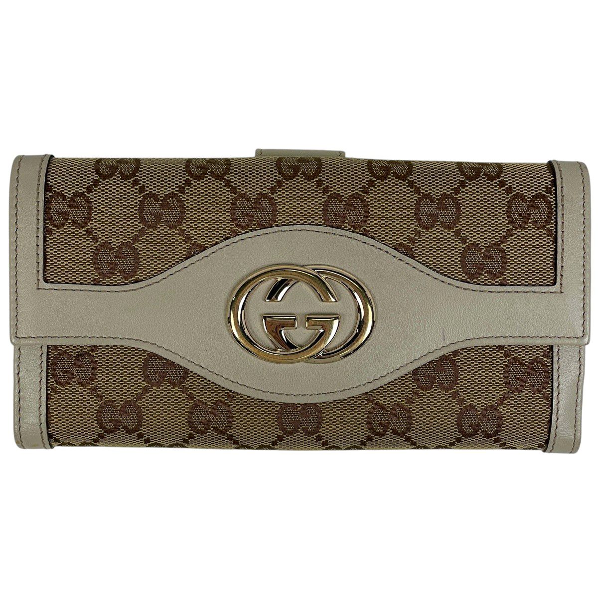 グッチ GUCCI GG柄 二つ折り 長財布 札入れ 小銭入れ インター