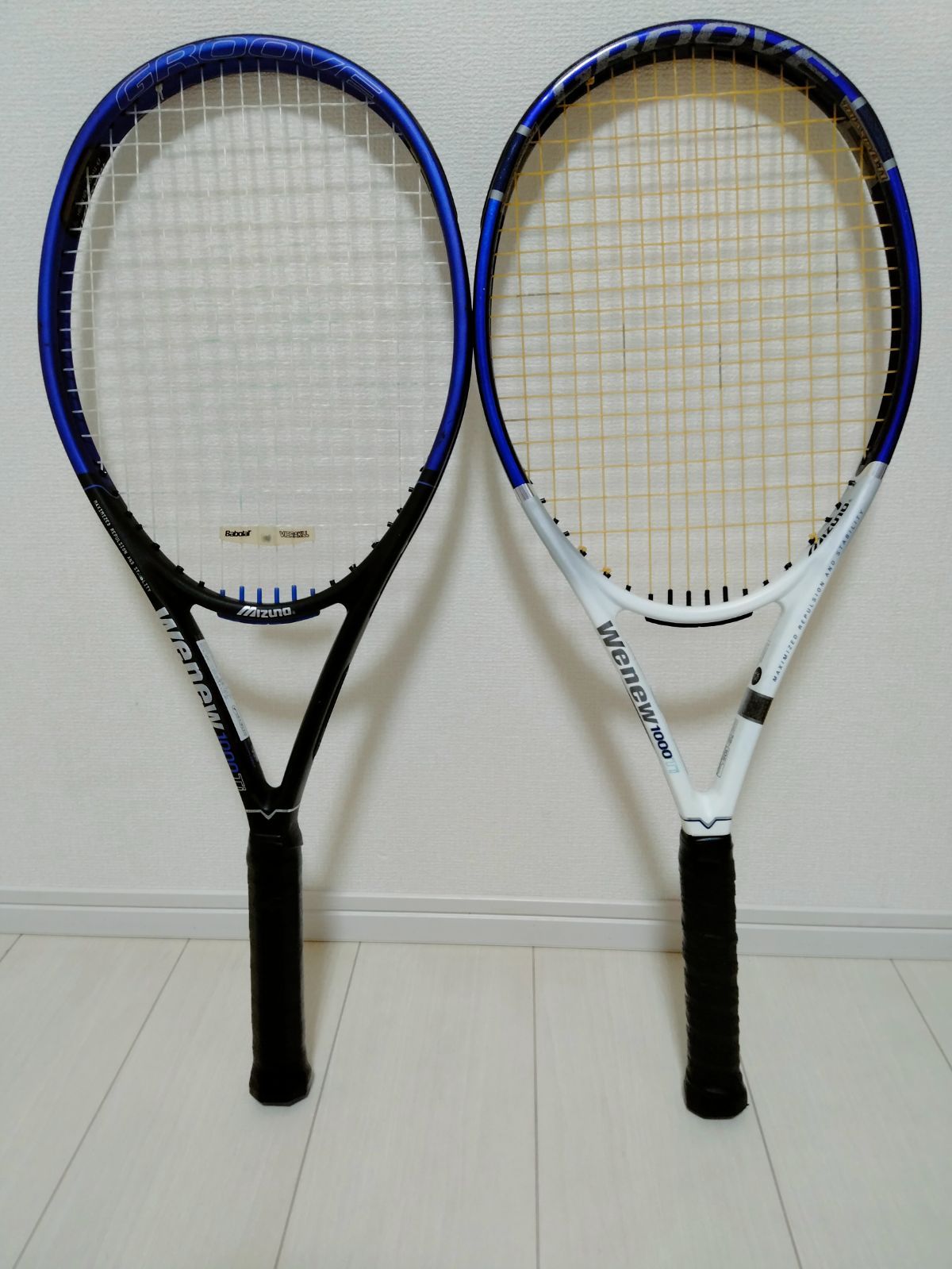 【良品・2本セット】MIZUNO ミズノ Wenew 1000Ti ウィニュー 硬式テニスラケット デカラケ 厚ラケ 希少 レア