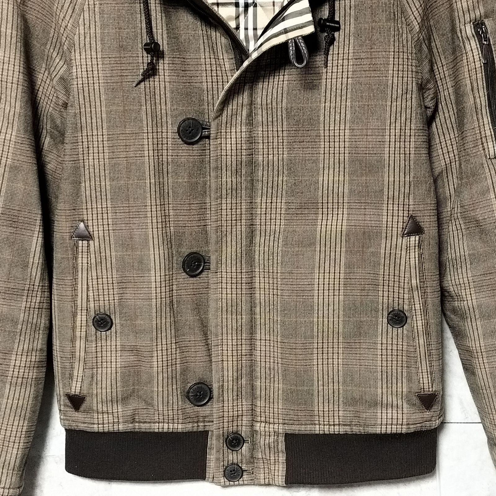 美品】BURBERRY BLACK LABEL 2way ラビットファー ダッフル チェック