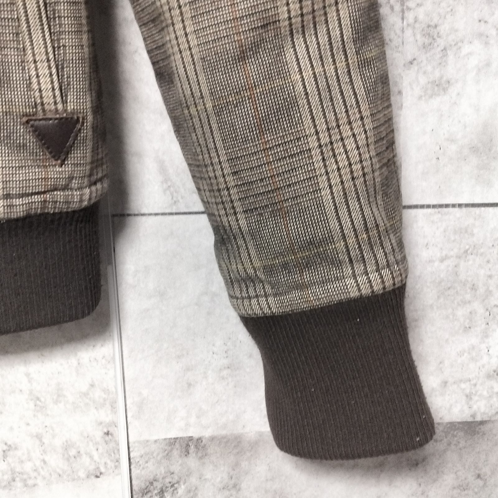 美品★バーバリーロンドン　ラビットファー　ノバチェック　ベロア　短丈　ジャケット 美品】BURBERRY BLACK LABEL 2way ラビットファー ダッフル チェック