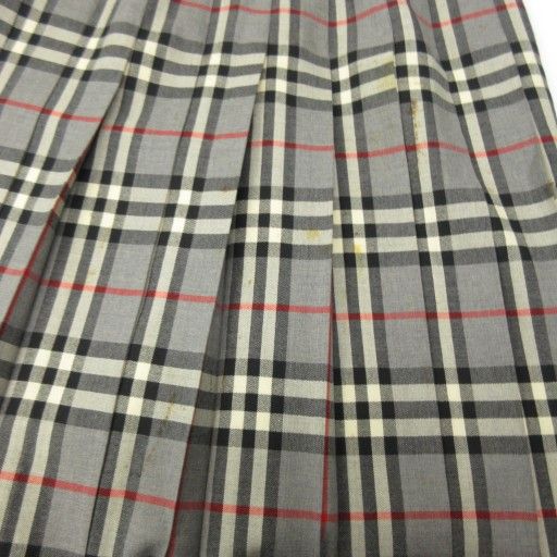 バーバリーズ Burberrys ノバチェック プリーツスカート ロング グレー