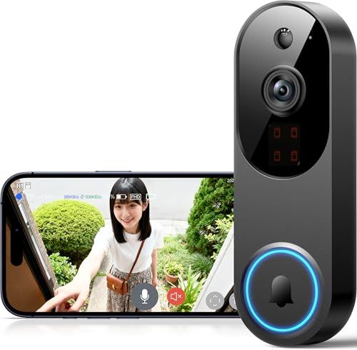 迅速に発送 2 K インターホン ドアホン ワイヤレス 工事不要 カメラ付き 無線接続 USB充電 スマホ連動 暗視 スマートドアホン ビデオドアベル テレビドアホン 双方向音声会話 人物検知 遠隔 録画機能 広角レンズ 盗難防止 IP 6 f 307 b 77 a