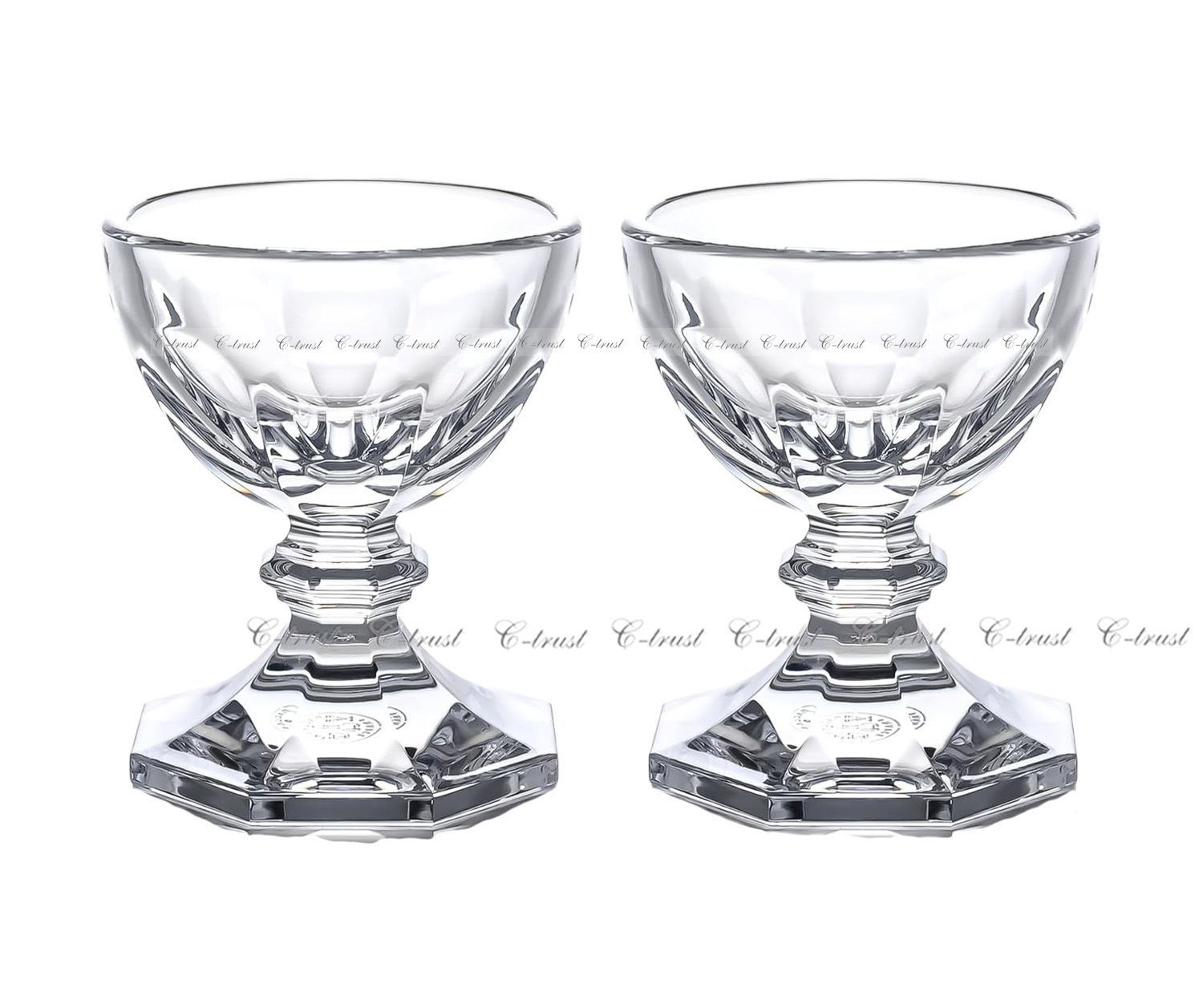 Baccarat バカラ アルクール エッグスタンド ペア 食器 クリスタル