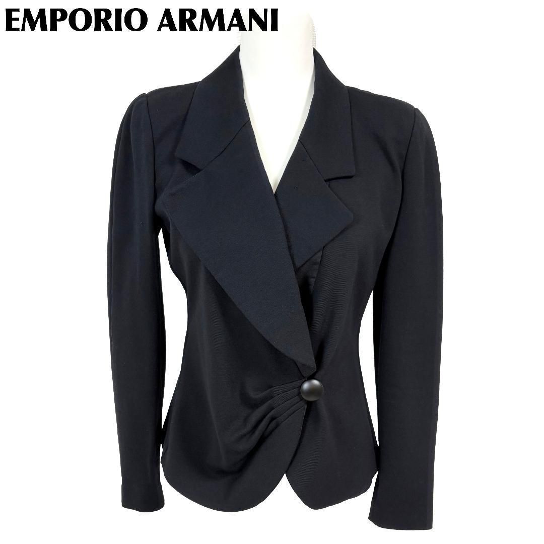 美品】 EMPORIO ARMANI ストレッチテーラードジャケット 42 黒 - メルカリ
