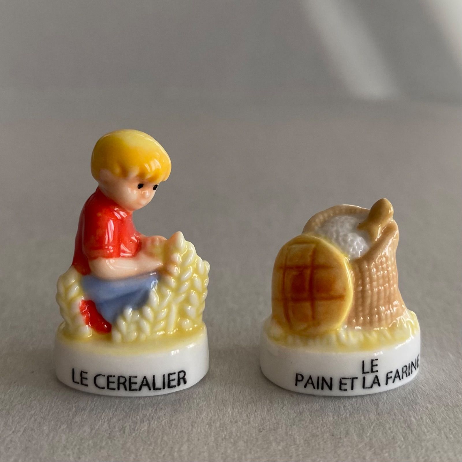 穀物農家とパンのフェーブ／農村のデュオ／フランス雑貨／陶器