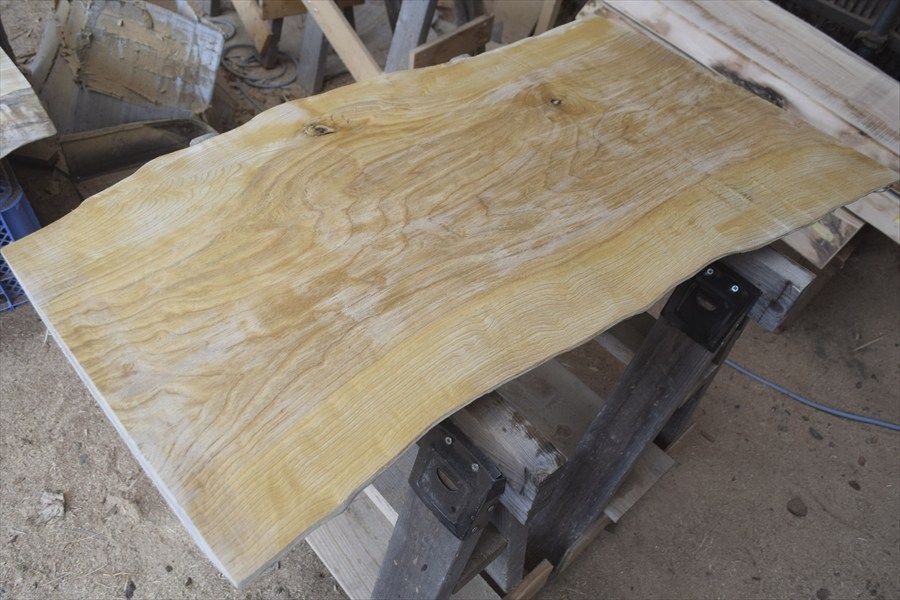 アウトレット セン(栓)の一枚板 長さ約95cm 幅約42～54cm 厚さ約5.7cm