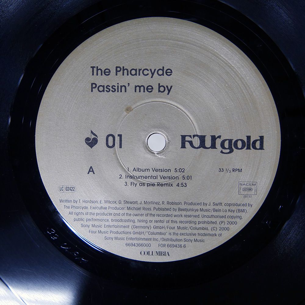 ヨーロッパ盤 PHARCYDE/PASSIN' ME BY / RUNNIN'/FOUR MUSIC
