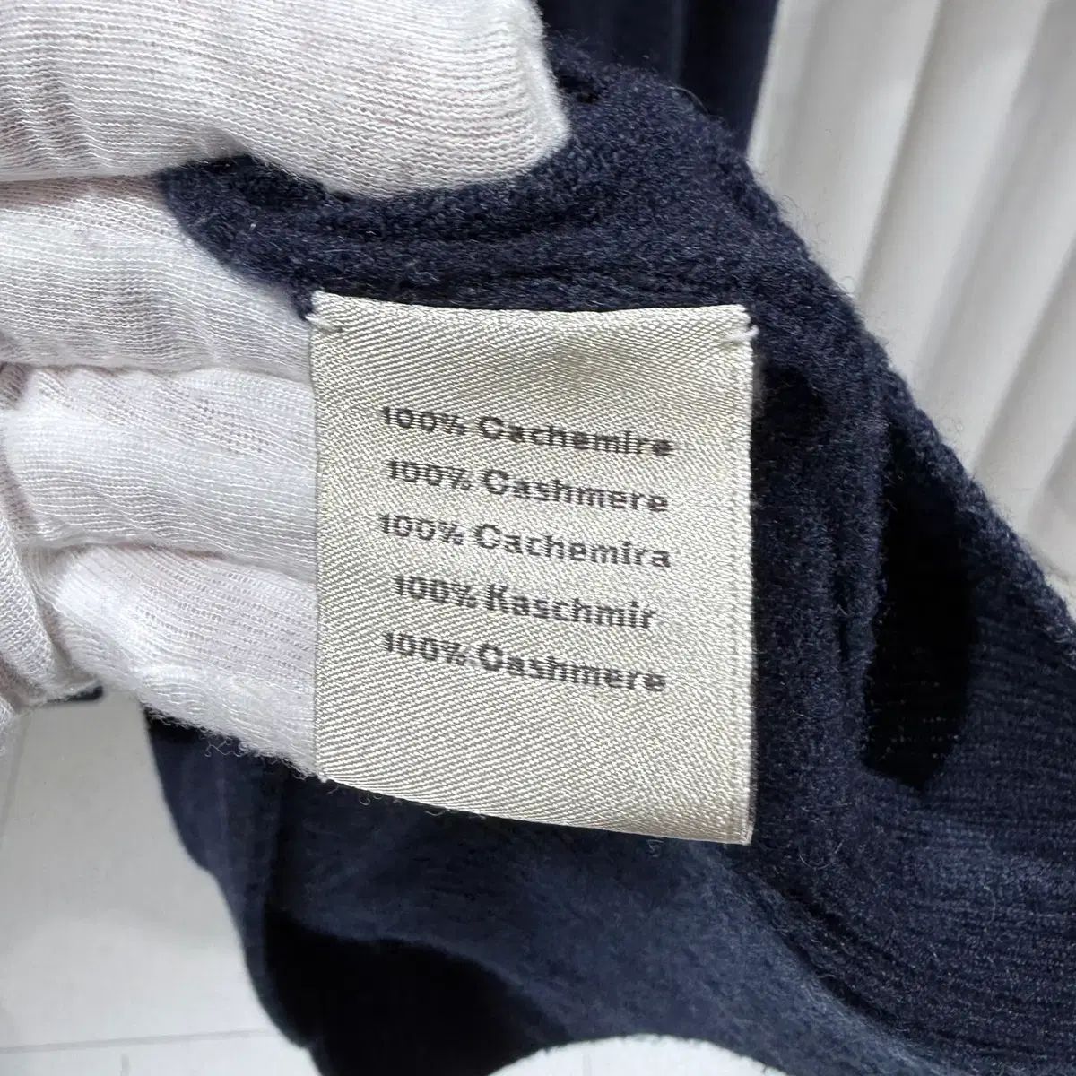 L / エルメス Hロゴ カシミア ネイビー ニット - メルカリ