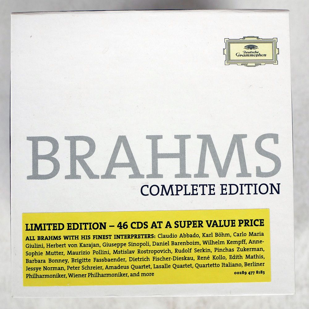 ヨーロッパ盤 VA/BRAHMS : COMPLETE EDITION/DG 2894778183 CD - メルカリ