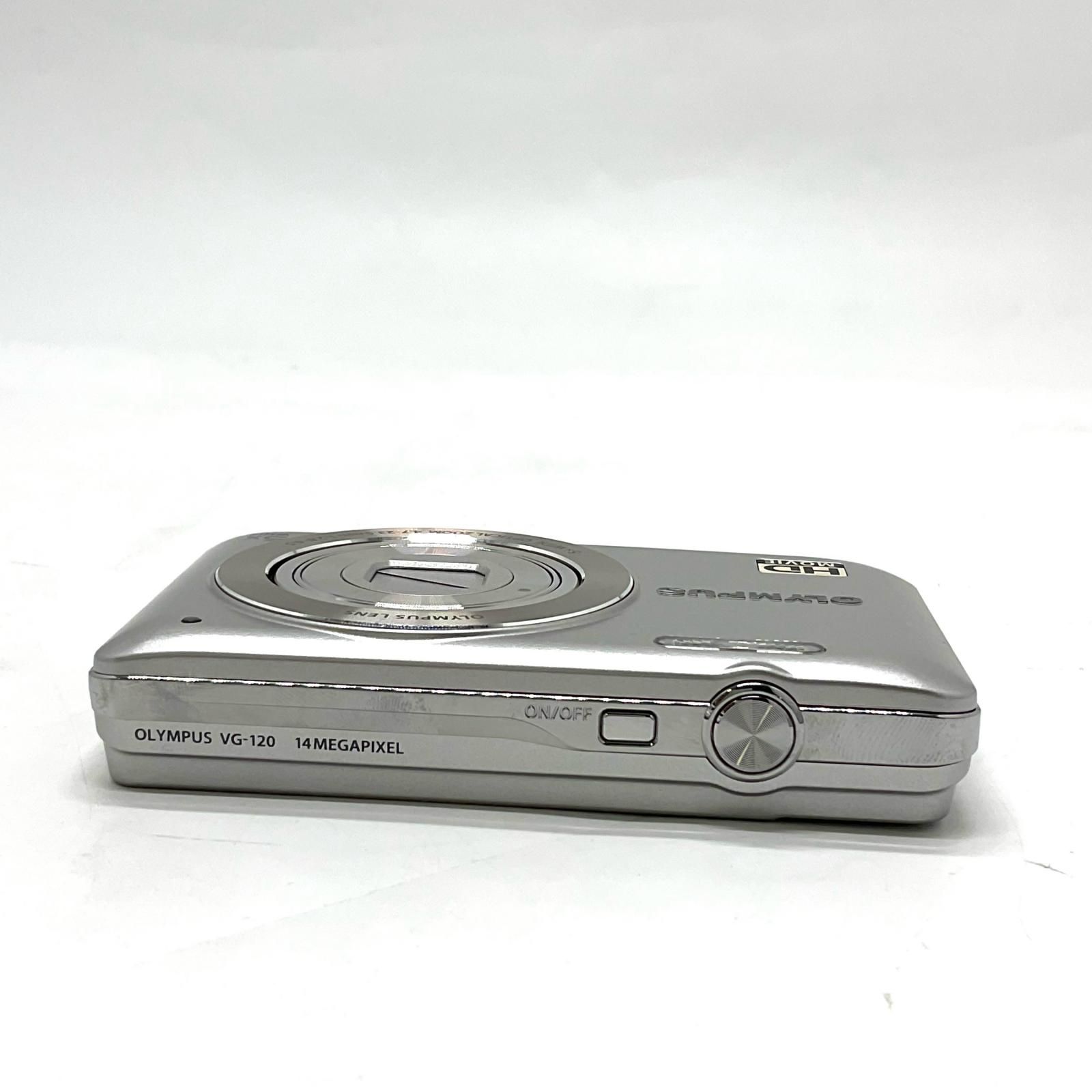 【完動品】OLYMPUS VG-120 コンデジ デジカメ 動作確認済み OLYMPUS コンパクトデジタルカメラ VG VG-120 シルバー 動作確認済