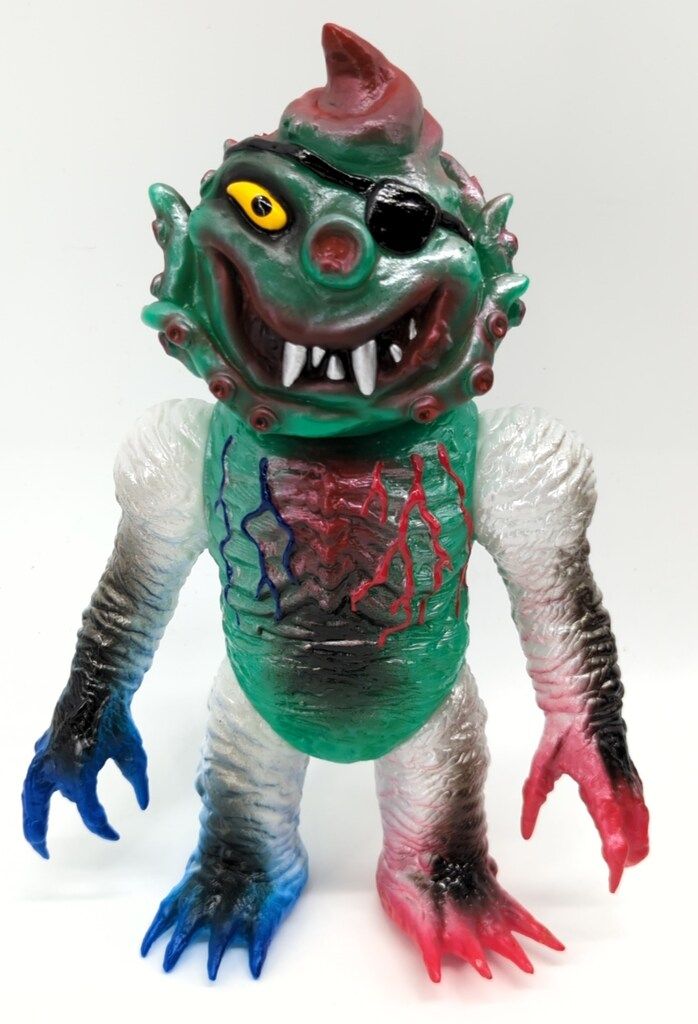 SKULL HEAD BUTT X 白成型|緑|赤