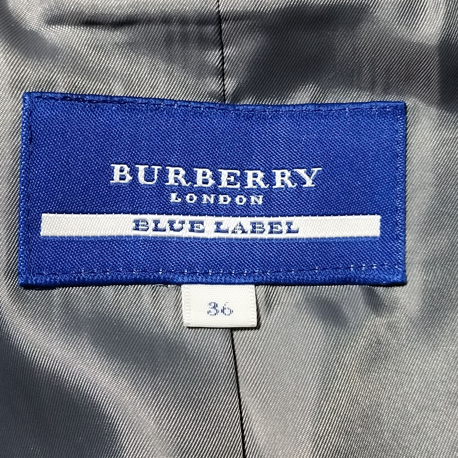 極美品】BURBERRY BLUE LABEL ツイード ウール アンゴラ Pコート 36