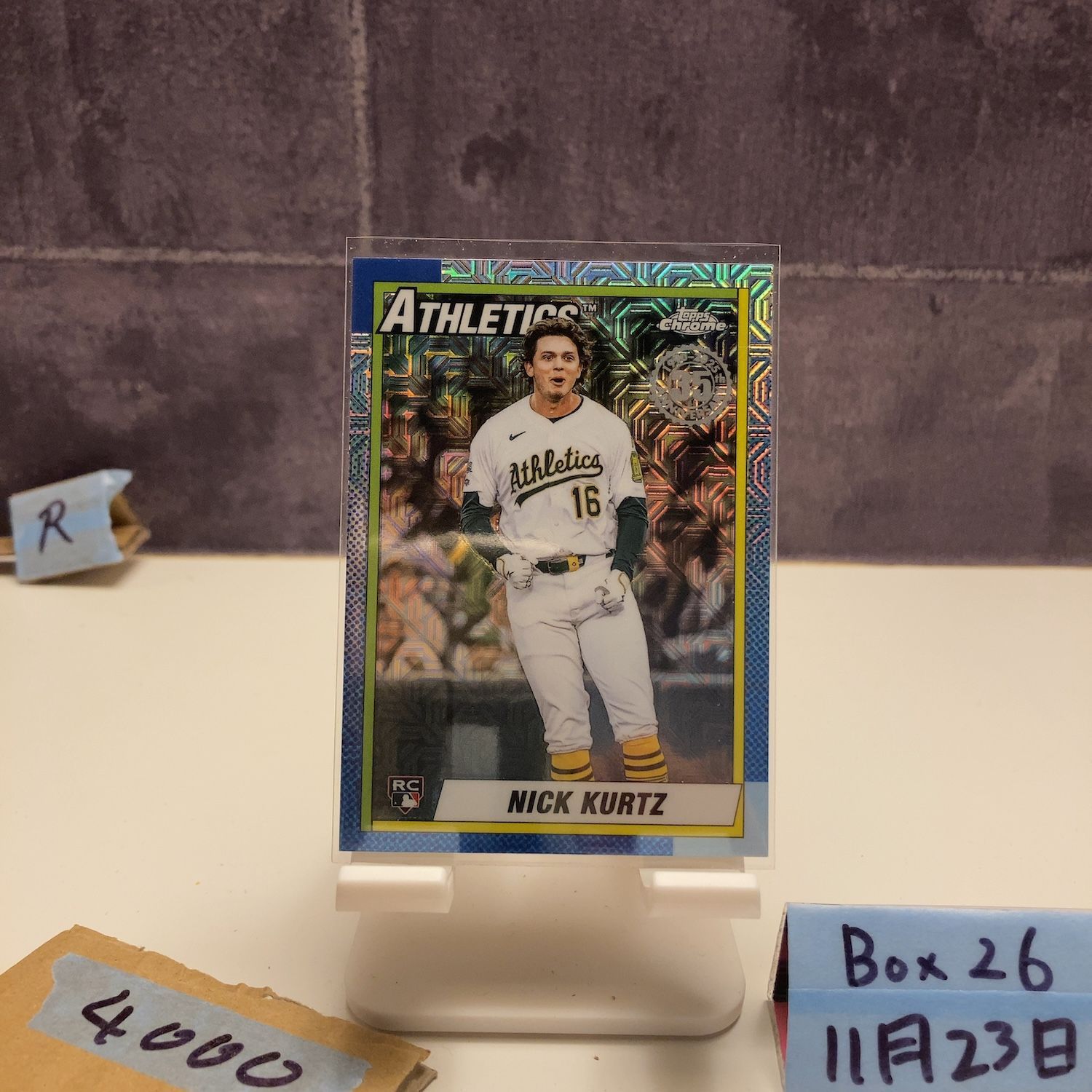2024 Topps Chrome Nick Kurtz Athletics Mojo Refractor RC ルーキー