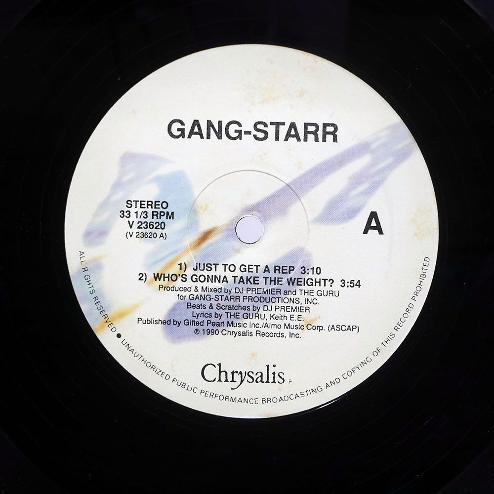 英 UK盤 GANG STARR/JUST TO GET A REP/CHRYSALIS V23620 12 - メルカリ