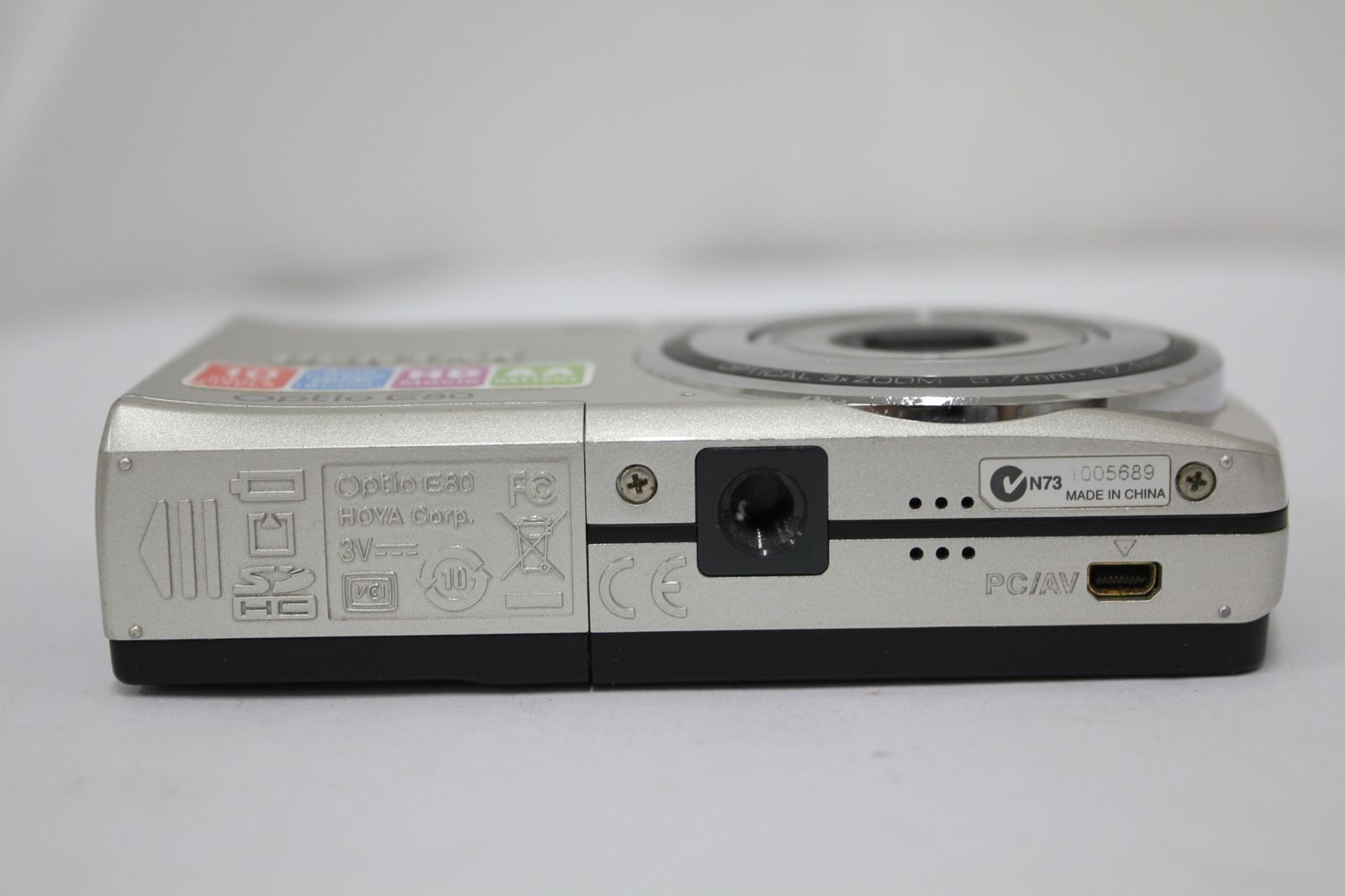 返品保証】 【便利な単三電池で使用可】ペンタックス Pentax Optio E80