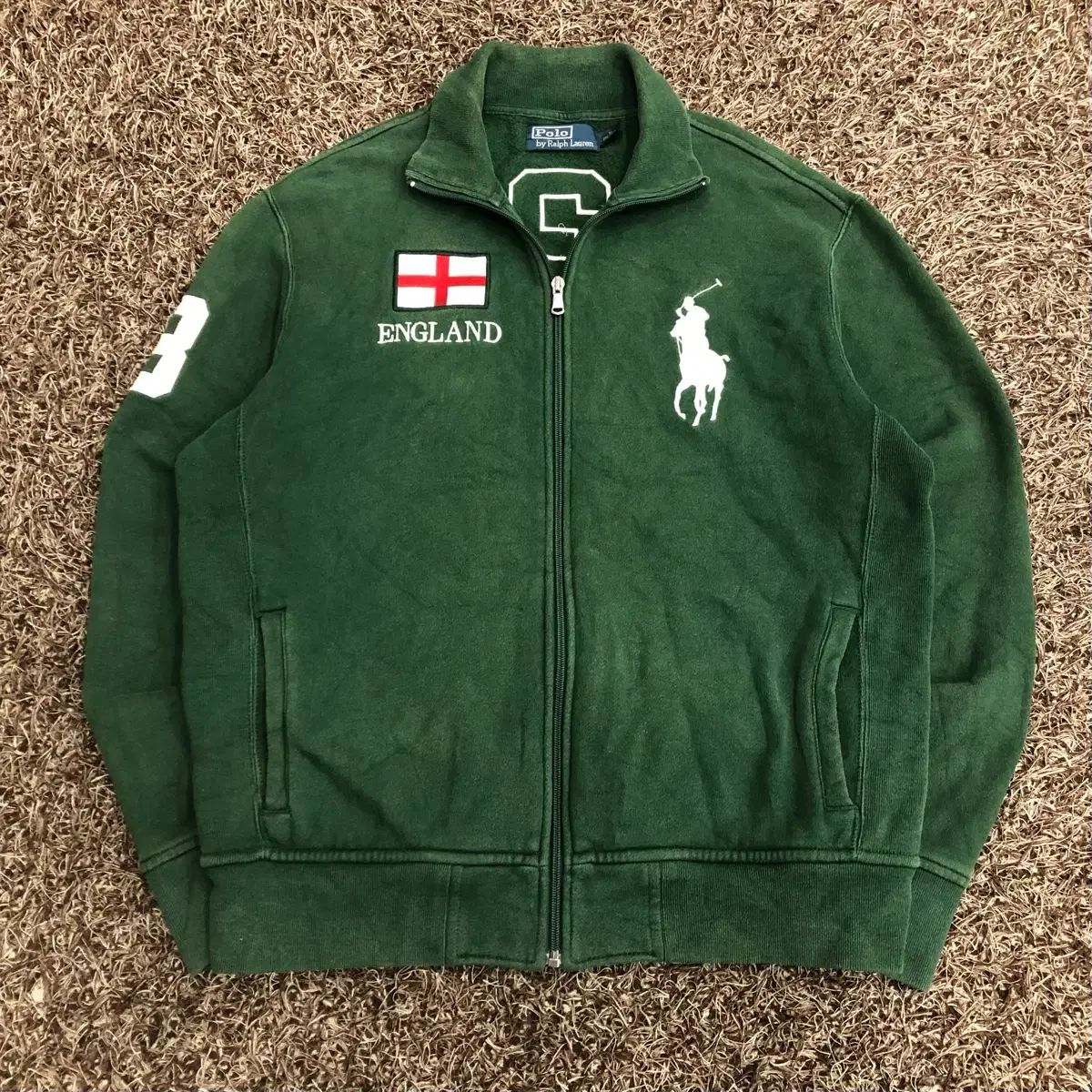 ポロ バイ ラルフローレン ビッグポニー イングランド フルジップジャケット M ポロラルフローレン ビックポニー イングランド コットン ジップ