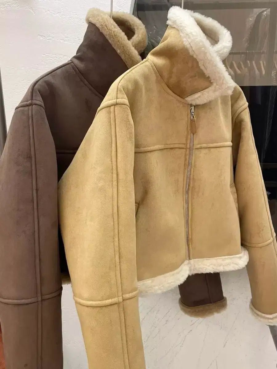 スウェード ショート ムートン ベージュ