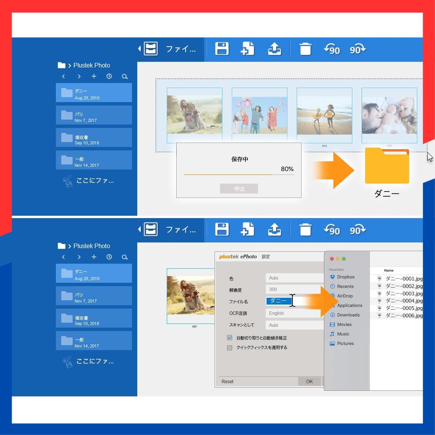 自動ク ロップおよびデスキュー
