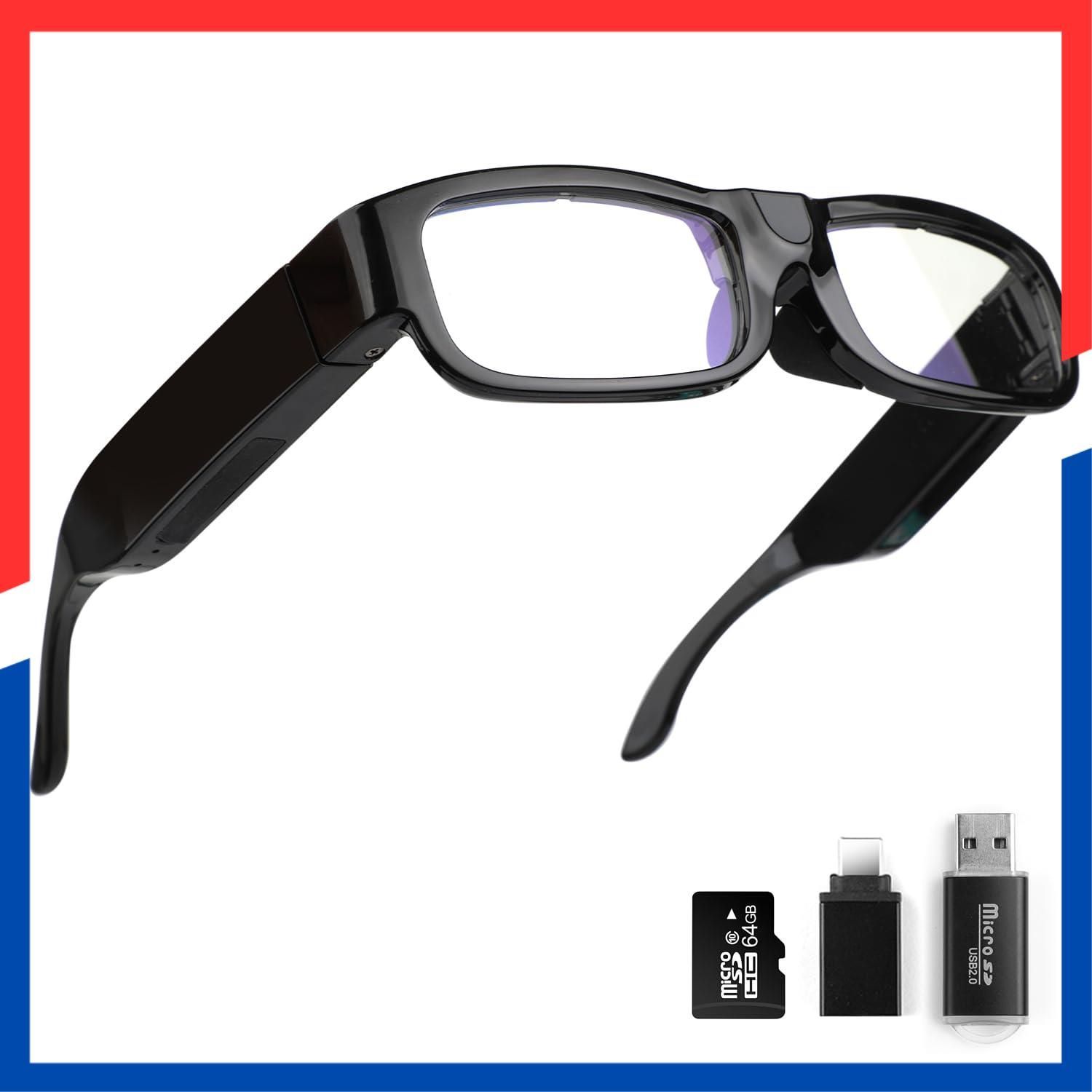 在庫処分 アプリ不要 64 GB 2 K メンズ ウィメンズ向けスマートグラス 屋外スポーツ サイクリング ハイキング 登山 旅行に最適 音声なし SDカード付属 カメラグラス